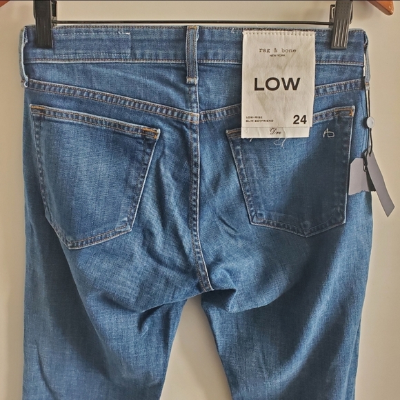 Rag & Bone Dre Low-Rise Slim Boyfriend Jeans Size 24 - Picture 4 of 11